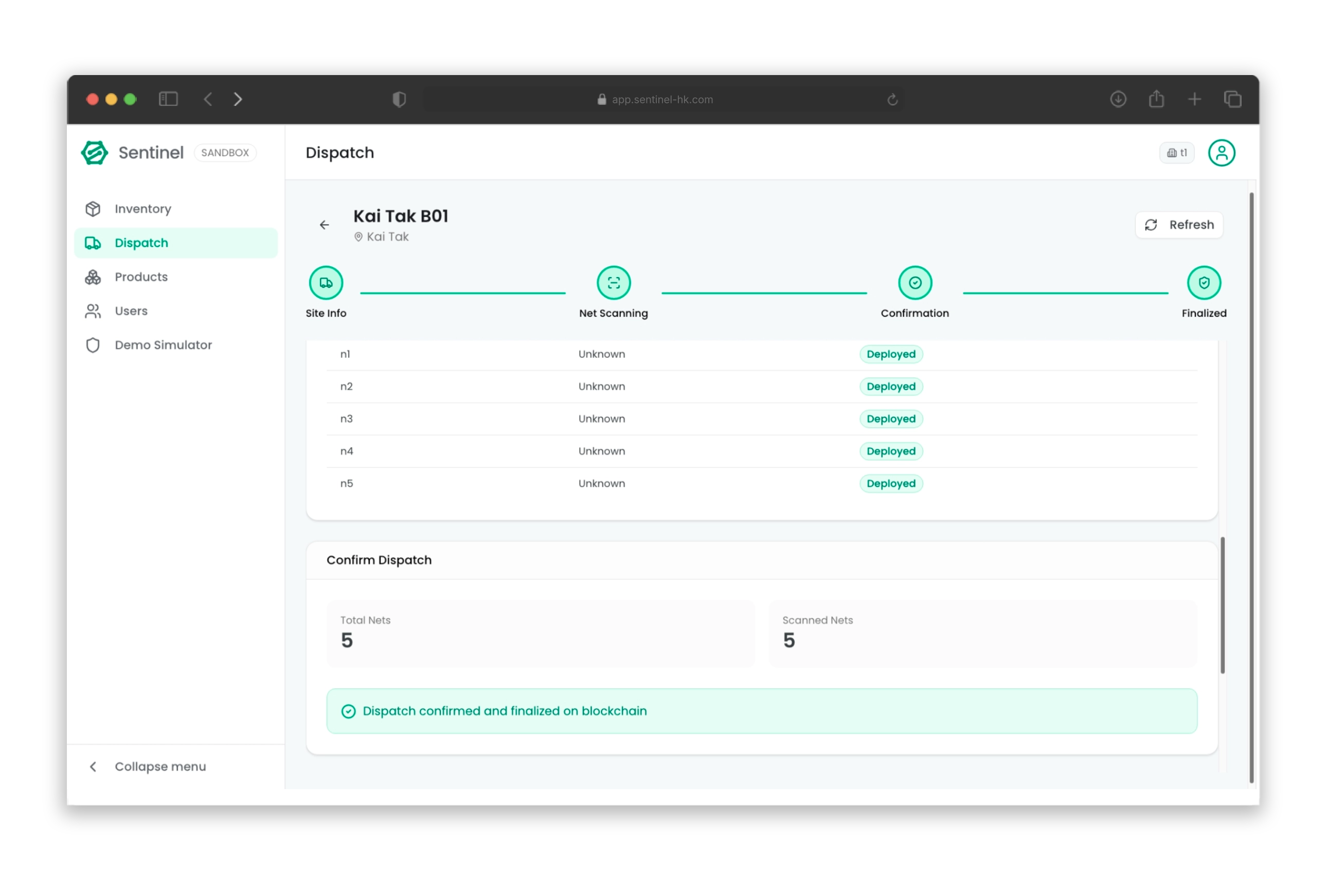 Submit to Blockchain
